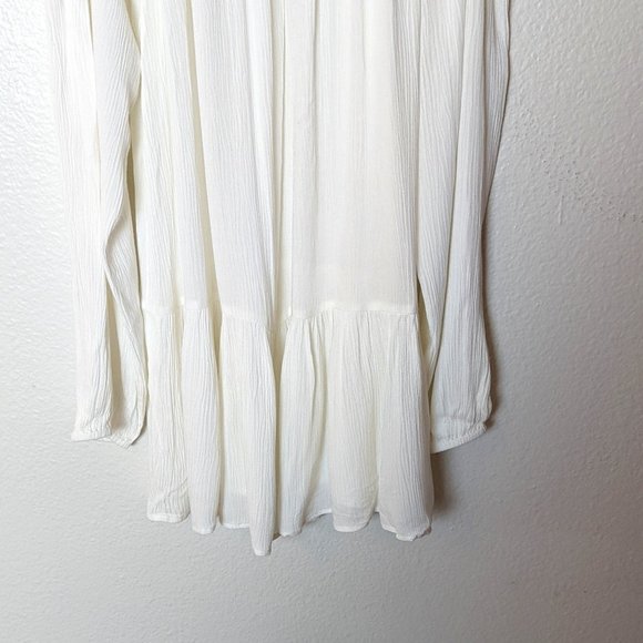 Sundance Whispered Breezes White Ruffled Top - Size Small - Picture 4 of 9